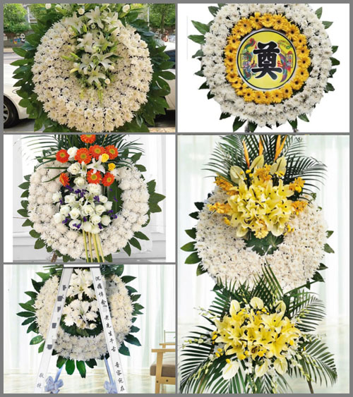 湖北黄石市阳新县白沙镇吴东城村花圈速递